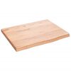 vidaXL Ba&eth;herbergisbor&eth;plata Lj&oacute;sbr&uacute;n 40x30x2 cm Me&eth;h&ouml;ndla&eth;ur Vi&eth;ur