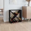 vidaXL V&iacute;nrekki Svartur 62x25x62 cm Gegnheil Fura
