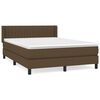 vidaXL H&oacute;lfa&eth; Springr&uacute;m me&eth; D&yacute;nu D&ouml;kkbr&uacute;nt 140x190 cm Tauefni