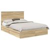 vidaXL Geymslu R&uacute;m me&eth; sk&uacute;ffu Sonoma Eik 150 x 200 cm Samsettur vi&eth;ur
