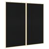 vidaXL Tafla Svartur 100 x 100 x 1,4 cm Gegnheil fura