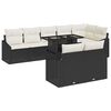 vidaXL Gar&eth;s&oacute;fa sett me&eth; p&uacute;&eth;i 9 pcs Svartur og krem p&oacute;l&yacute;rattan