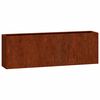 vidaXL Vegghengd Pl&ouml;ntuker 2 stk. Ry&eth;litur Corten St&aacute;l 53x10x17 cm