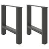 vidaXL s&oacute;fabor&eth;sf&aelig;tur antras&iacute;t 2 stk 50x(42-43) cm st&aacute;l