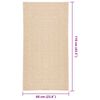 vidaXL g&oacute;lfmotta "ZIZUR" Beige 60x110 cm Jute Look innan og utan