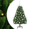 vidaXL Gervi j&oacute;latr&eacute; me&eth; 150 LED Gr&aelig;nn 120 cm PVC og m&aacute;lmur