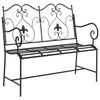 vidaXL Gar&eth;bekkur Svartur 104 x 54 x 93 cm St&aacute;l