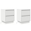 vidaXL Noat&ouml;flu sk&aacute;pur 2 pcs Hv&iacute;tt 39 x 34,5 x 50 cm Samsettur vi&eth;ur