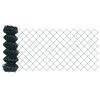 vidaXL Gir&eth;ingarp&oacute;stur Gr&aelig;nn 25 x 0,6 m (40 x 40 mm net) St&aacute;l og PVC