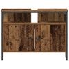 vidaXL Baðherbergisvaskarskápur með hurð Gamalt viður 80 x 30 x 60 cm