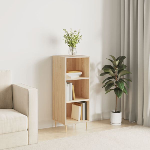 vidaXL Skenkur Sonoma 34,5x32,5x90 cm Samsettur Vi&eth;ur