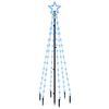 vidaXL J&oacute;latr&eacute; me&eth; Jar&eth;festingum 108 Bl&aacute; LED Lj&oacute;s 180 cm
