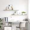 vidaXL Vegghengdar Hillur 2 stk. Eikarlitaðar 120x23,5x3,8 cm MDF