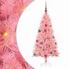 vidaXL J&oacute;latr&eacute; me&eth; 150 LED me&eth; standi Bleikur 150 cm PVC