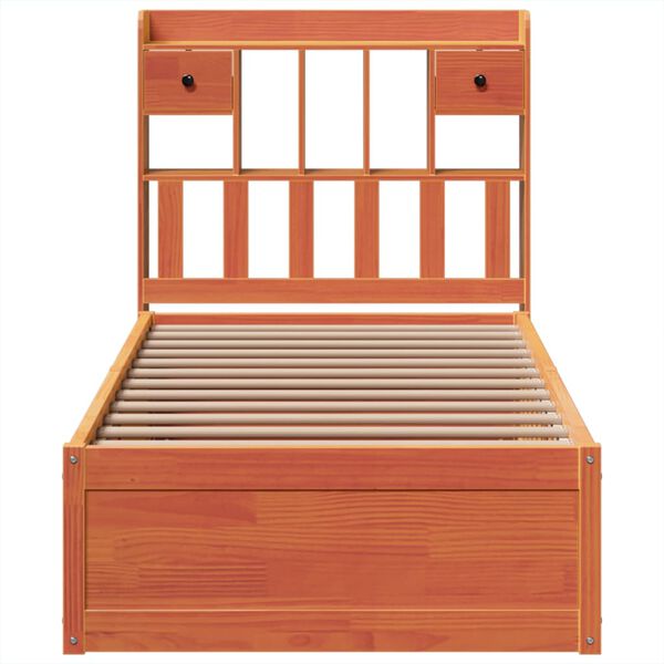 vidaXL R&uacute;mgrind &aacute;n D&yacute;nu Vaxbr&uacute;nn 75x190 cm Gegnheil Fura