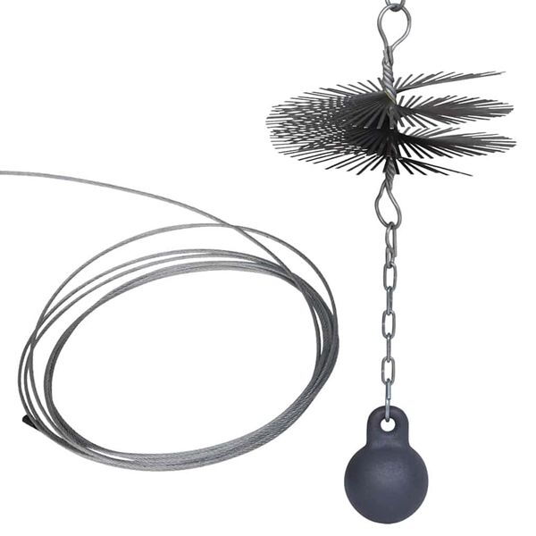 Hringlaga Skorsteinsbursti 20 cm &thorn;verm&aacute;l