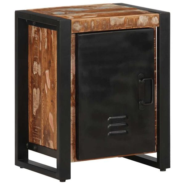 vidaXL náttborðsskápar 2 stk Marglitir Solid Groft Wood Mango