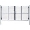 vidaXL M&ouml;skvagar&eth;hli&eth; &uacute;r galvaniseru&eth;u St&aacute;li 300x175 cm gr&aacute;tt