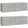 vidaXL Vegghengdir Sj&oacute;nvarpssk&aacute;par 2 stk. 100x30x30 cm Samsettur Vi&eth;ur
