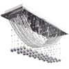 Hv&iacute;tt Loftlj&oacute;s me&eth; Glitrandi Glerkristalsperlum 8 x G9 29 cm