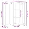 vidaXL Geymslukápur Gamall viður 102 x 38 x 110 cm Samsettur viður
