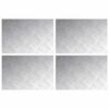 vidaXL Stigaplata R&eacute;tthyrningur 4 pcs Silfur 60 x 40 cm &Aacute;l