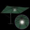 vidaXL Cantilever Roma Parasol Grænt og svart 352 x 251 x 265 cm