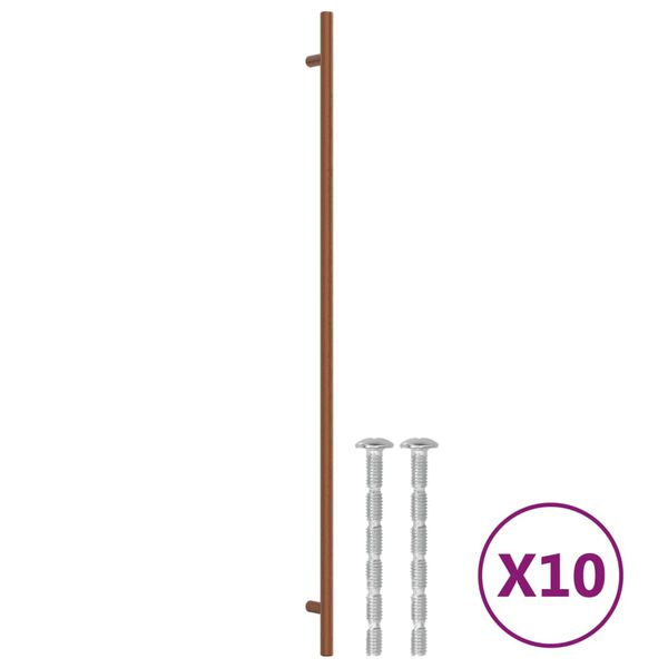 vidaXL Sk&aacute;pur Handf&ouml;ng 10 stk Bronslita&eth; 480 mm Ry&eth;fr&iacute;tt st&aacute;l