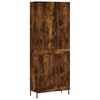vidaXL H&aacute;r Sk&aacute;pur Reykt&oacute;na Eikarlitur 69,5x34x180 cm Samsettur Vi&eth;ur
