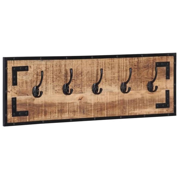 vidaXL Fatahengi 2 stk. 80x8x25 cm Gegnheill Gr&oacute;fur Mang&oacute;vi&eth;ur