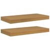 vidaXL Vegghylla 2 pcs Drapplita&eth;ur 50 x 23 x 4 cm Samsettur vi&eth;ur