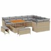 vidaXL Gar&eth;s&oacute;fa sett 12 pcs Drapplita&eth;ur p&oacute;l&yacute;rattan