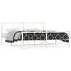 vidaXL R&uacute;mgrind &uacute;r M&aacute;lmi me&eth; H&ouml;fu&eth;gafli & F&oacute;tagafli Hv&iacute;t 183x213 cm