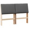 vidaXL B&oacute;lstru&eth; r&uacute;mgafl D&ouml;kk gr&aacute; 140 cm Solid furuhikk