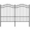 vidaXL Gar&eth;gir&eth;ing Woerden me&eth; Spj&oacute;ttoppi Svart 240x150 cm St&aacute;l