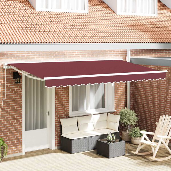 vidaXL Varmaskiptaefni fyrir skyggni burgundy 400 x 200 cm Strigi