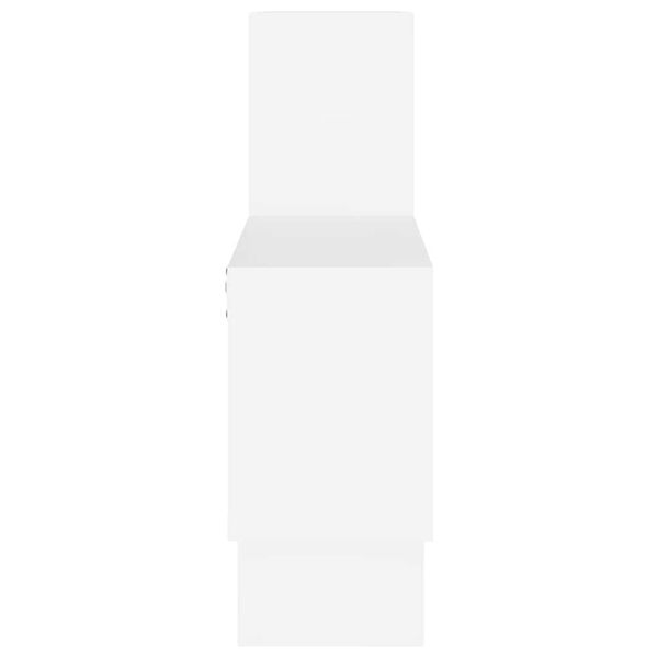 vidaXL Vegghilla í Bílformi Hvít 82x15x51 cm Samsettur Viður