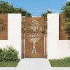 vidaXL Gar&eth;hli&eth; 100x200 cm &uacute;r corten st&aacute;li me&eth; tr&eacute;h&ouml;nnun