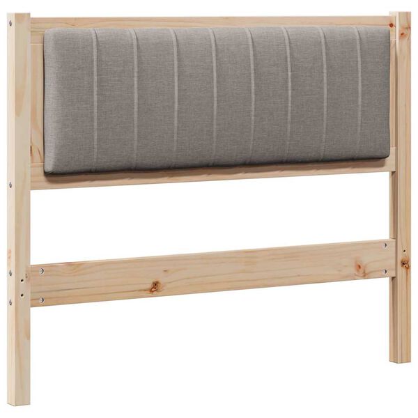 vidaXL B&oacute;lstru&eth; r&uacute;mgafl me&eth; h&ouml;fu&eth;gafl Br&uacute;nn 100 cm Solid furuhikk