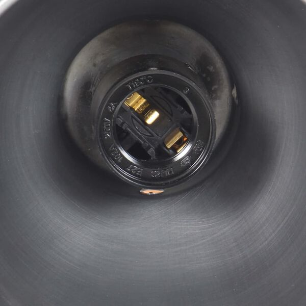 vidaXL Vegglampi E27 Silfur Gegnheill mang&oacute;vi&eth;ur og j&aacute;rn