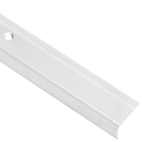 vidaXL Stiga Tánef í L-formi 15 stk Ál 90 cm Silfurlituð