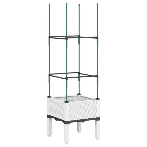 vidaXL Gr&oacute;&eth;urkassi me&eth; Rimlagrind 40x40x142,5 cm Hv&iacute;tt PP