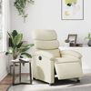 vidaXL Electric Recliner Chair Cream gervi leður