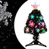 vidaXL J&oacute;latr&eacute; me&eth; LED Snj&oacute;kornum Svart 64 cm Lj&oacute;slei&eth;ara