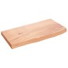 vidaXL Ba&eth;herbergisbor&eth;plata Lj&oacute;sbr&uacute;n 60x30x(2-4)cm Me&eth;h&ouml;ndla&eth;ur Vi&eth;ur