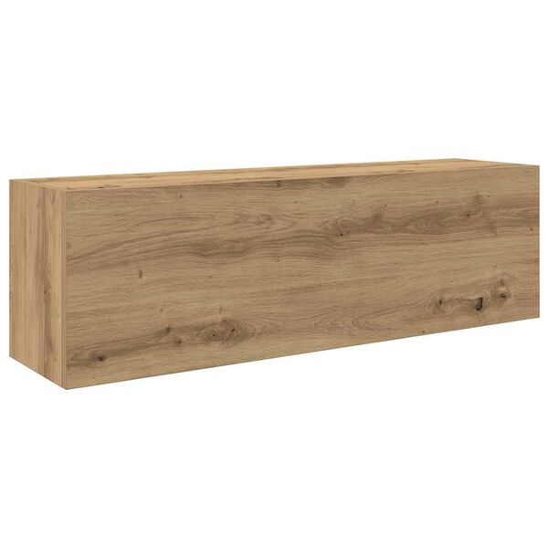 vidaXL ba&eth;herbergis veggsk&aacute;pur Artisan Oak 100x25x30 cm Hanna&eth;ur vi&eth;ur