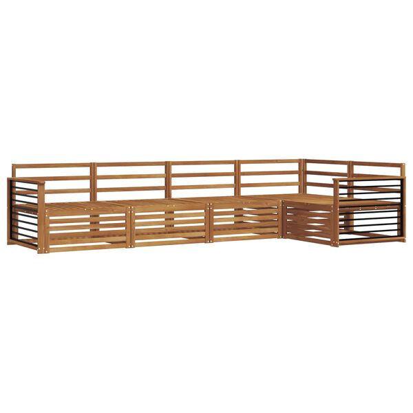 vidaXL &Uacute;ti s&oacute;fasett 5 pcs N&aacute;tt&uacute;rulegur Hrein akas&iacute;utr&eacute;