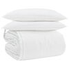 vidaXL R&uacute;mfatasett me&eth; kodda 3 pcs Hv&iacute;tt D&uacute;nfja&eth;rir