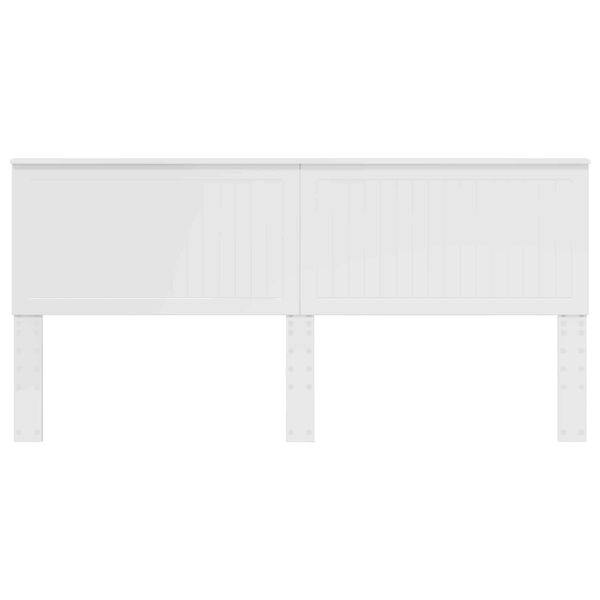 vidaXL H&ouml;f&eth;agafl me&eth; h&ouml;fu&eth;gafl Glansandi Hv&iacute;tur 200 cm Samsettur vi&eth;ur