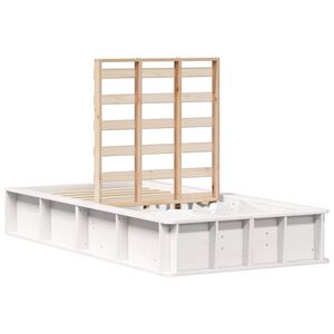 vidaXL Ramsv&iacute;k Hv&iacute;tt 100 x 200 cm Solid furuhikk